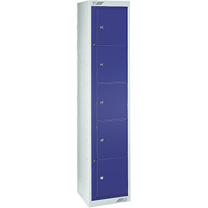 Link 51 Dark Blue Five-Tier Garment Dispenser Locker 1800mm x 380mm x 450mm