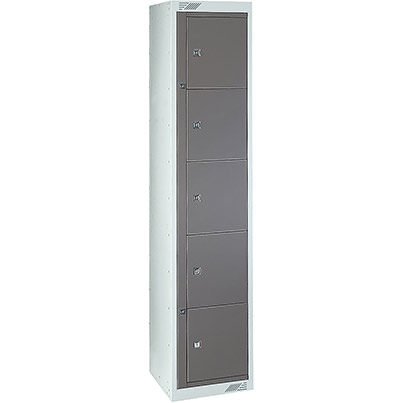 Link 51 Dark Grey Five-Tier Garment Dispenser Locker 1800mm x 380mm x 450mm