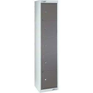Link 51 Dark Grey Five-Tier Garment Dispenser Locker 1800mm x 380mm x 450mm