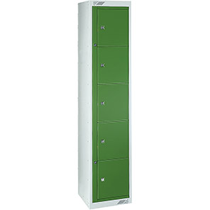 Link 51 Green Five-Tier Garment Dispenser Locker 1800mm x 380mm x 450mm