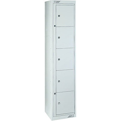 Link 51 Light Grey Five-Tier Garment Dispenser Locker 1800mm x 380mm x 450mm