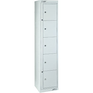Link 51 Light Grey Five-Tier Garment Dispenser Locker 1800mm x 380mm x 450mm