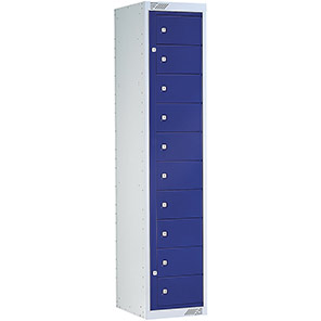 Link 51 Dark Blue 10-Tier Garment Dispenser Locker 1800mm x 380mm x 450mm