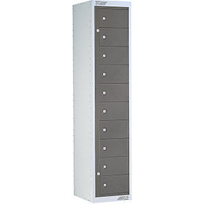 Link 51 Dark Grey 10-Tier Garment Dispenser Locker 1800mm x 380mm x 450mm