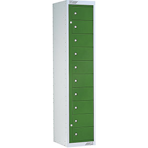 Link 51 Green 10-Tier Garment Dispenser Locker 1800mm x 380mm x 450mm
