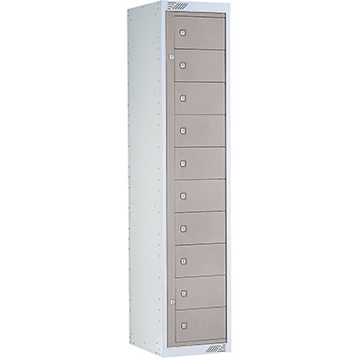 Link 51 Light Grey 10-Tier Garment Dispenser Locker 1800mm x 380mm x 450mm