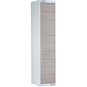 Link 51 Light Grey 10-Tier Garment Dispenser Locker 1800mm x 380mm x 450mm