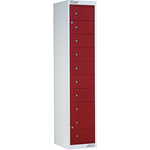 Link 51 Maroon 10-Tier Garment Dispenser Locker 1800mm x 380mm x 450mm