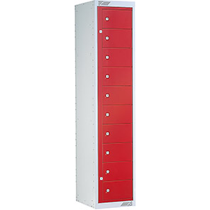 Link 51 Red 10-Tier Garment Dispenser Locker 1800mm x 380mm x 450mm