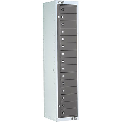 Link 51 Dark Grey 15-Tier Garment Dispenser Locker 1800mm x 380mm x 450mm