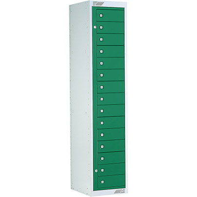 Link 51 Green 15-Tier Garment Dispenser Locker 1800mm x 380mm x 450mm