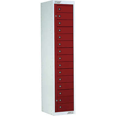 Link 51 Maroon 15-Tier Garment Dispenser Locker 1800mm x 380mm x 450mm