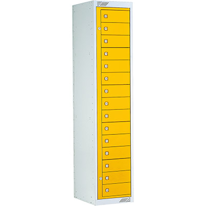 Link 51 Yellow 15-Tier Garment Dispenser Locker 1800mm x 380mm x 450mm