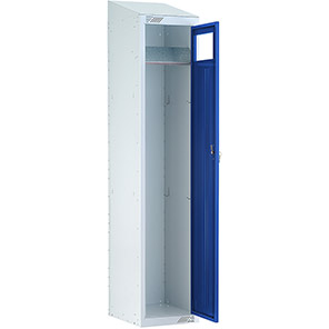 Link 51 Dark Blue Garment Collector Locker with Sloping Top 1800mm x 380mm x 450mm