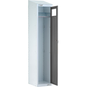 Link 51 Dark Grey Garment Collector Locker with Sloping Top 1800mm x 380mm x 450mm