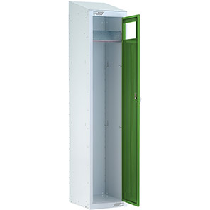 Link 51 Green Garment Collector Locker with Sloping Top 1800mm x 380mm x 450mm