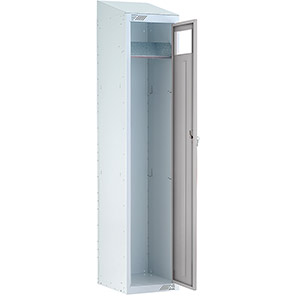 Link 51 Light Grey Garment Collector Locker with Sloping Top 1800mm x 380mm x 450mm