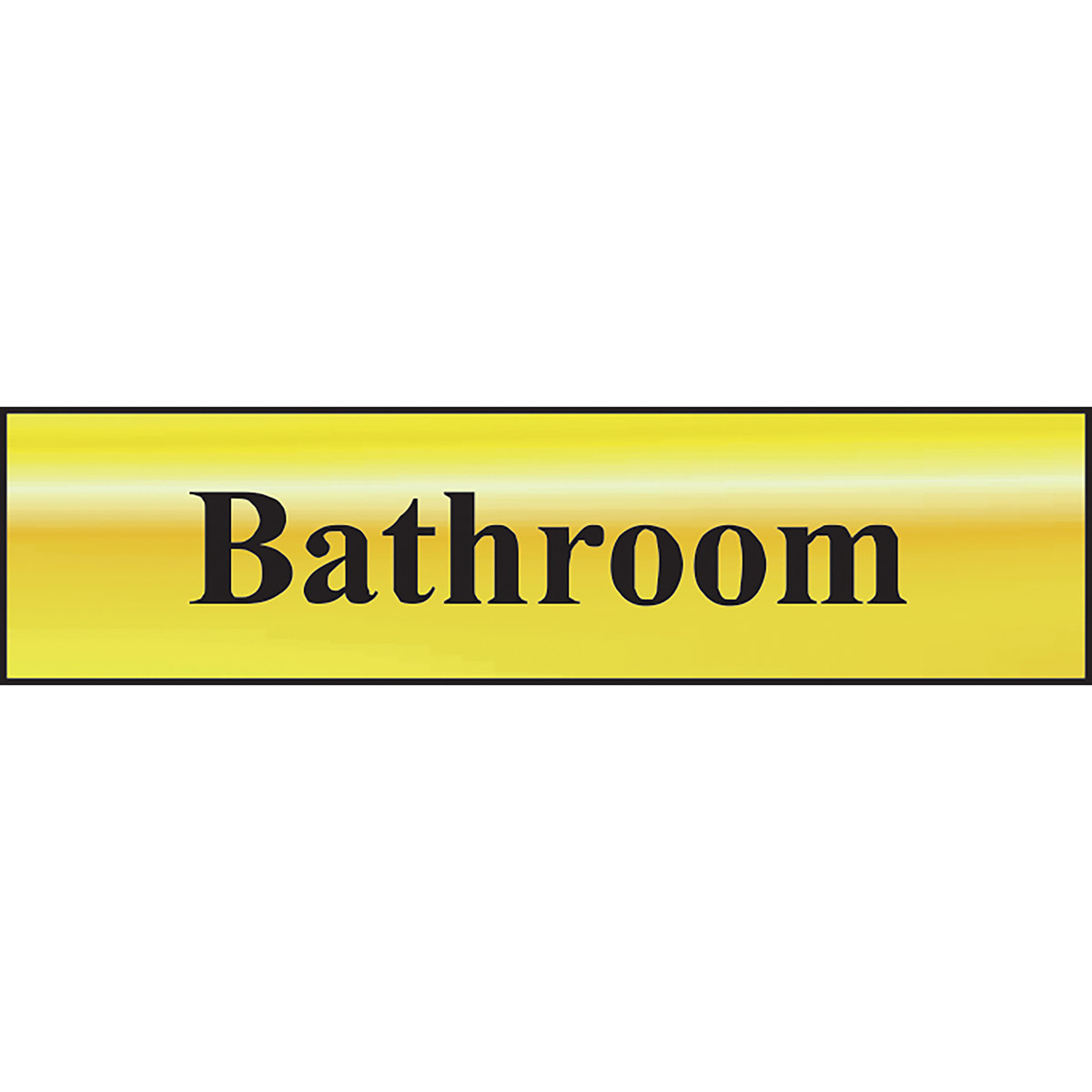 SelfAdhesive Gold "Bathroom" Sign 200mm x 50mm Not Branded