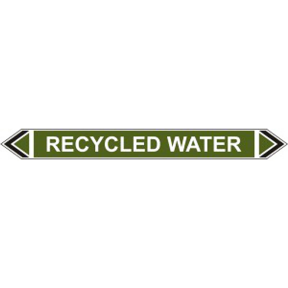 SelfAdhesive Green "Recycled Water" Pipe Marking Label 384mm (Pack of