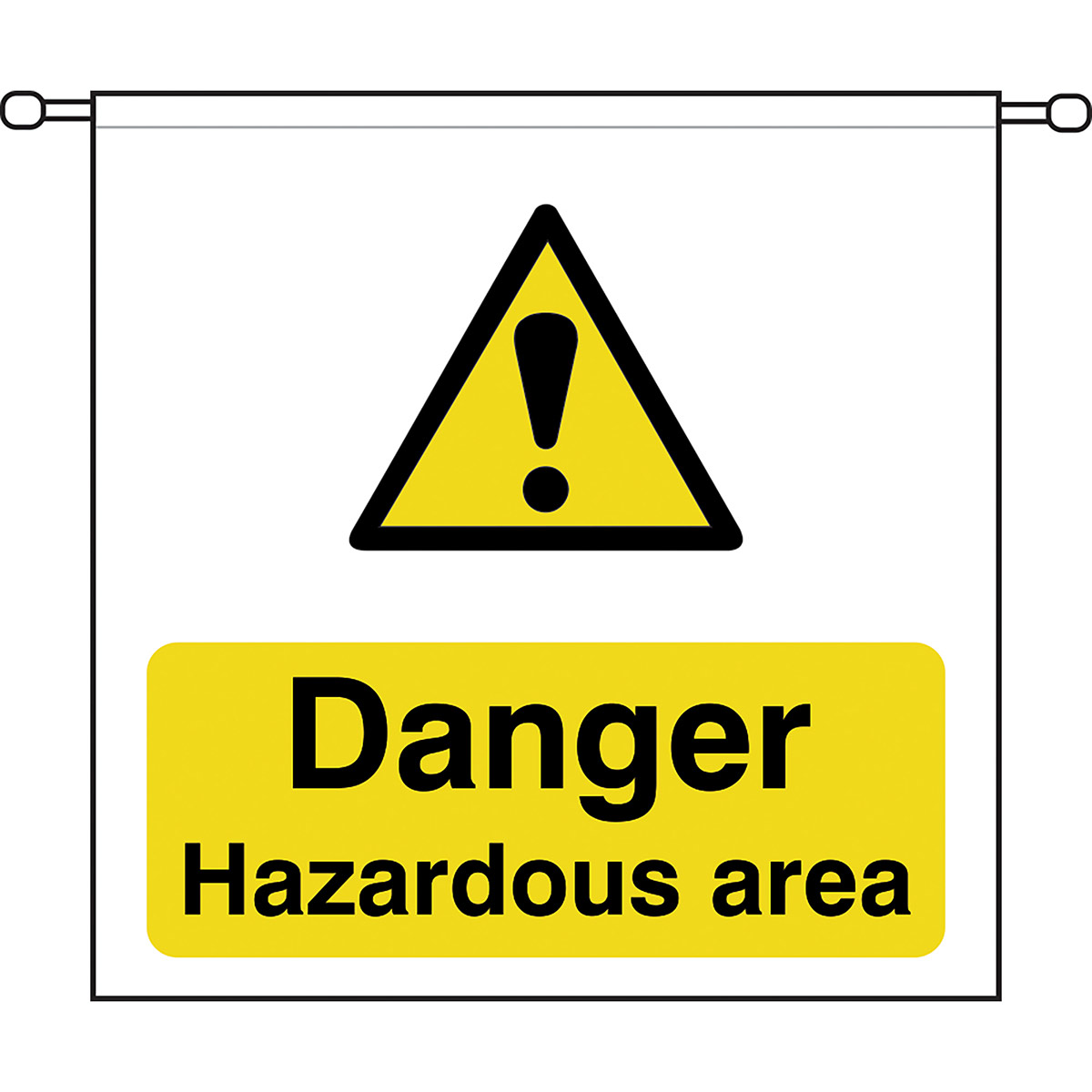 PVC "Danger Hazardous Area "Barrier Sign 760mm x 760mm Not Branded