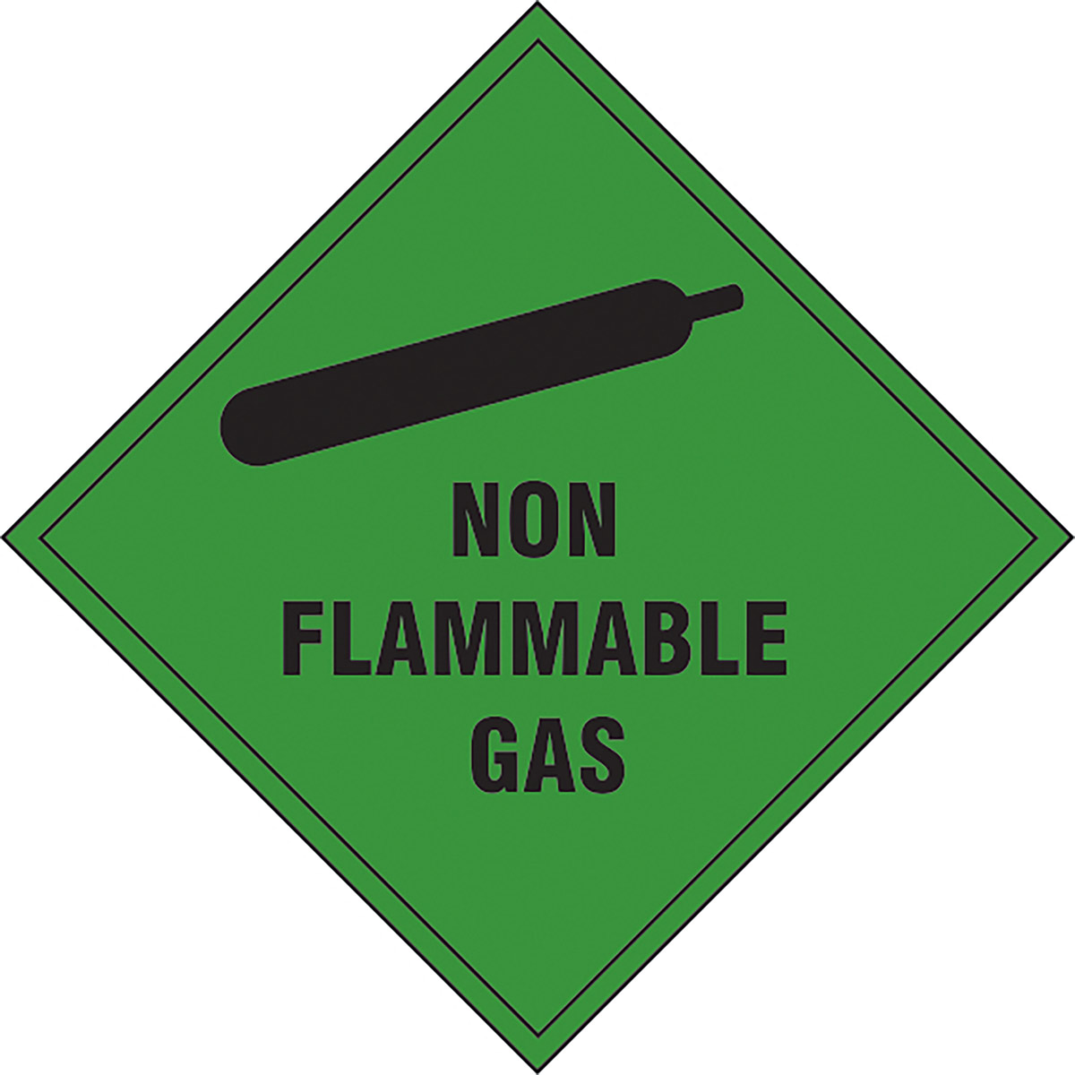 SelfAdhesive Vinyl "NonFlammable Gas" Dangerous Goods Label 200mm
