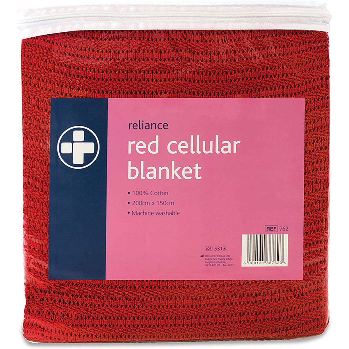 Reliance Medical Red Cellular Blanket Reliance Medical Foil