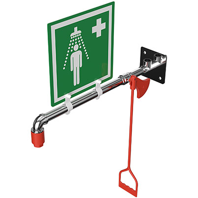 Hughes Stainless Steel Wall-Mounted Safety Shower