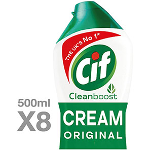 Cif Cleanboost Cream 500ml (Pack of 8)