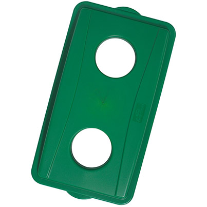 Robert Scott Wall Hugger Green Recycling Bin Lid with Two Holes