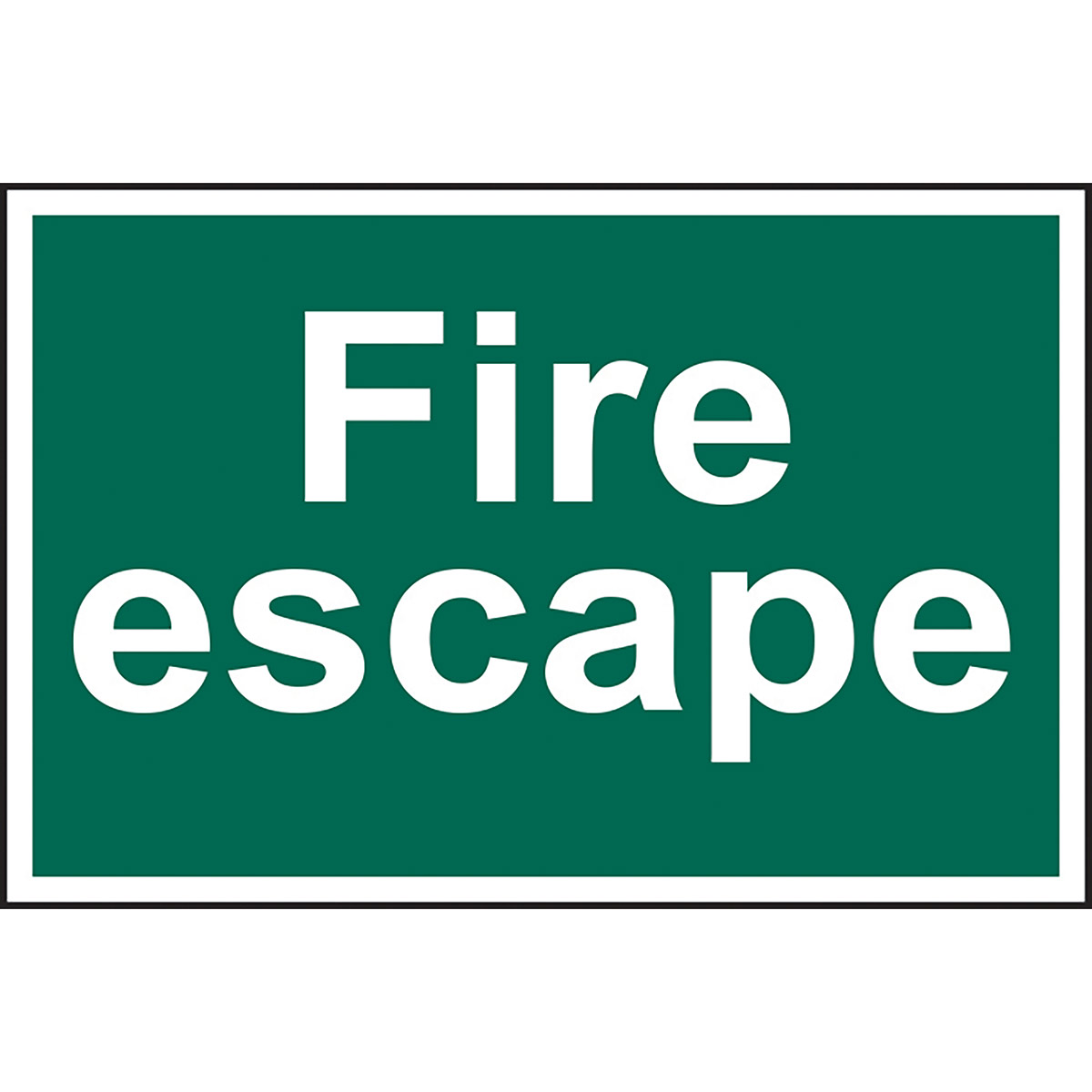 SelfAdhesive PVC "Fire Escape" Sign 300mm x 200mm Spectrum Industrial General Fire Exit
