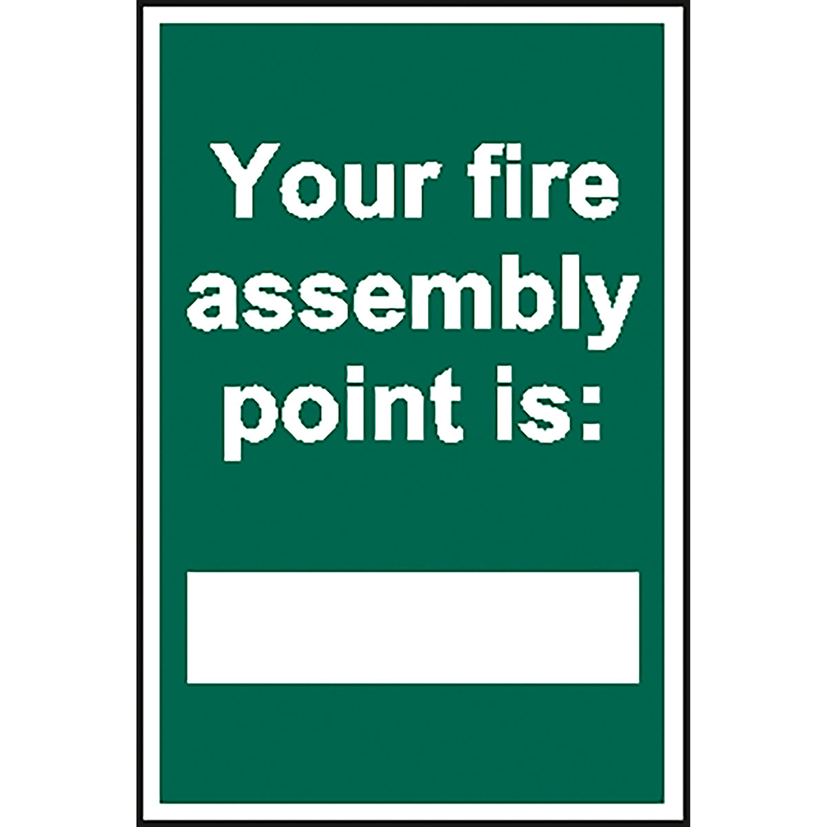 VSafety, cartello Your Fire Assembly Point Is, confezione da 3