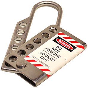 Spectrum Industrial Nickel-Plated Stainless Steel Lockout Hasp