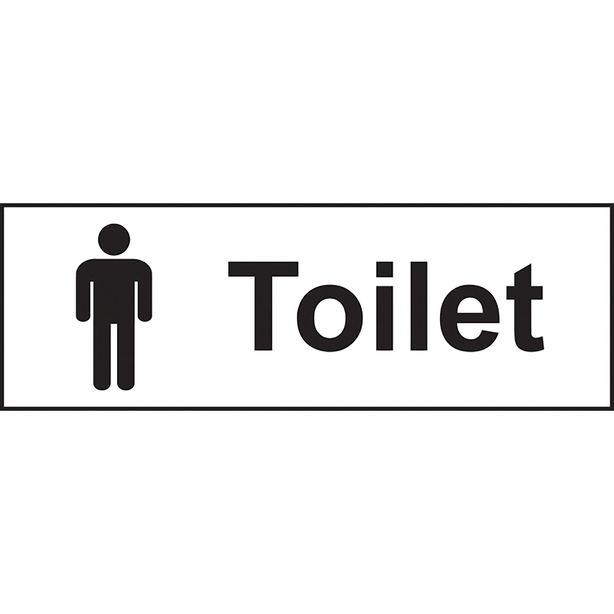 SelfAdhesive Vinyl Men’s "Toilet" Sign 300mm x 100mm Spectrum