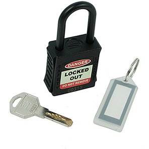 Spectrum Industrial Black Dielectric Safety Lockout Padlock