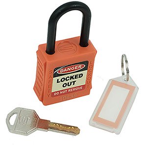 Spectrum Industrial Orange Dielectric Safety Lockout Padlock