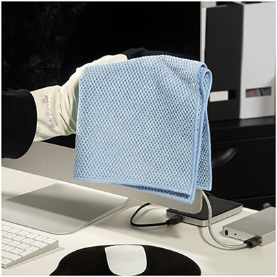 Spontex MF Pro Blue Recycled Microfibre Cloths (Pack of 5)