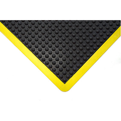 COBA Bubblemat Safety Black/Yellow Anti-Fatigue Mat 90cm x 1.2m