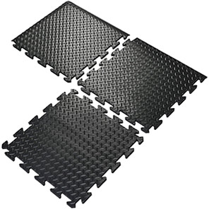 COBA Deckplate Connect Black Anti-Fatigue Mat End 50cm x 50cm
