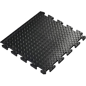 COBA Deckplate Connect Black Anti-Fatigue Mat End 50cm x 50cm