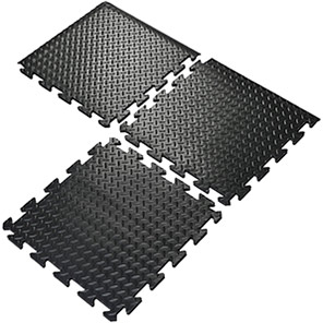 COBA Deckplate Connect Black Anti-Fatigue Mat Corner 50cm x 50cm