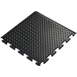 COBA Deckplate Connect Black Anti-Fatigue Mat Corner 50cm x 50cm