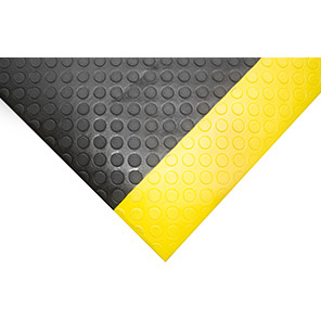 COBA Orthomat Dot Black/Yellow Anti-Fatigue Safety Mat 90cm x 1.5m