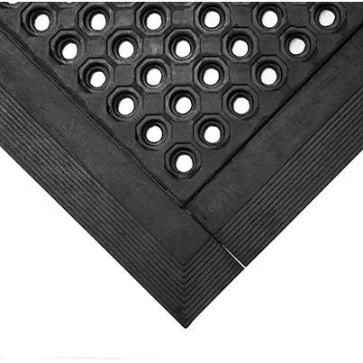 COBA Fatigue-Step Black Anti-Fatigue Mat Female Corner Edge