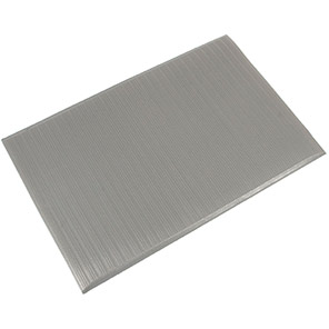 COBA Orthomat Ribbed Grey Anti-Fatigue Mat 90cm x 1.5m