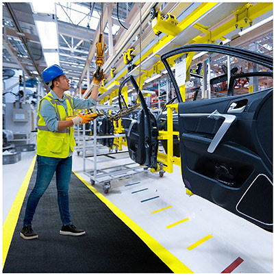 COBA Orthomat Standard Black/Yellow Anti-Fatigue Safety Mat 90cm x 60cm