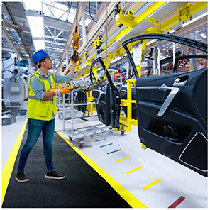 COBA Orthomat Standard Black/Yellow Anti-Fatigue Safety Mat 90cm x 60cm