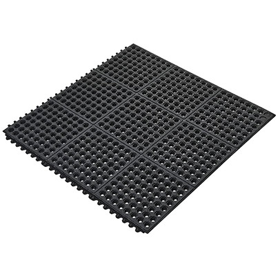 COBA High-Duty Black Anti-Fatigue Mat End 90cm x 1.5m