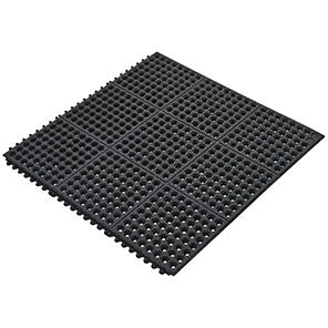 COBA High-Duty Black Anti-Fatigue Mat End 90cm x 1.5m