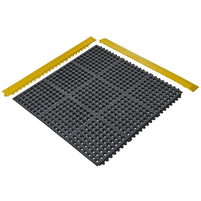 COBA High-Duty Black Anti-Fatigue Mat Top-Interlock Middle 90cm x 1.5m