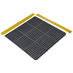 COBA High-Duty Black Anti-Fatigue Mat Side-Interlock Middle 90cm x 1.5m